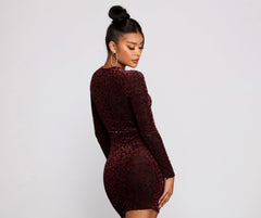 Heart Of Glam Long Sleeve Mini Dress