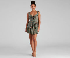 Too Sweet Floral Ruffled Skater Dress