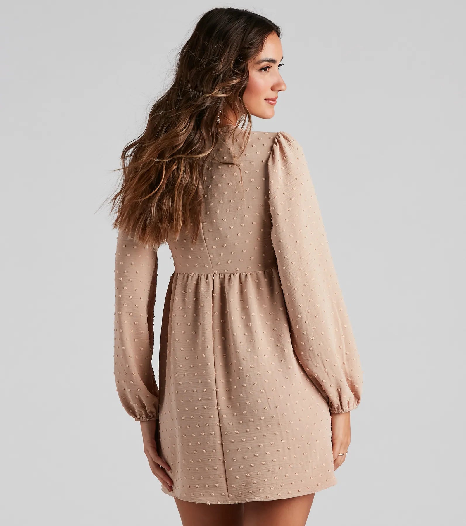 Whimsy Charm Swiss Dot Skater Dress