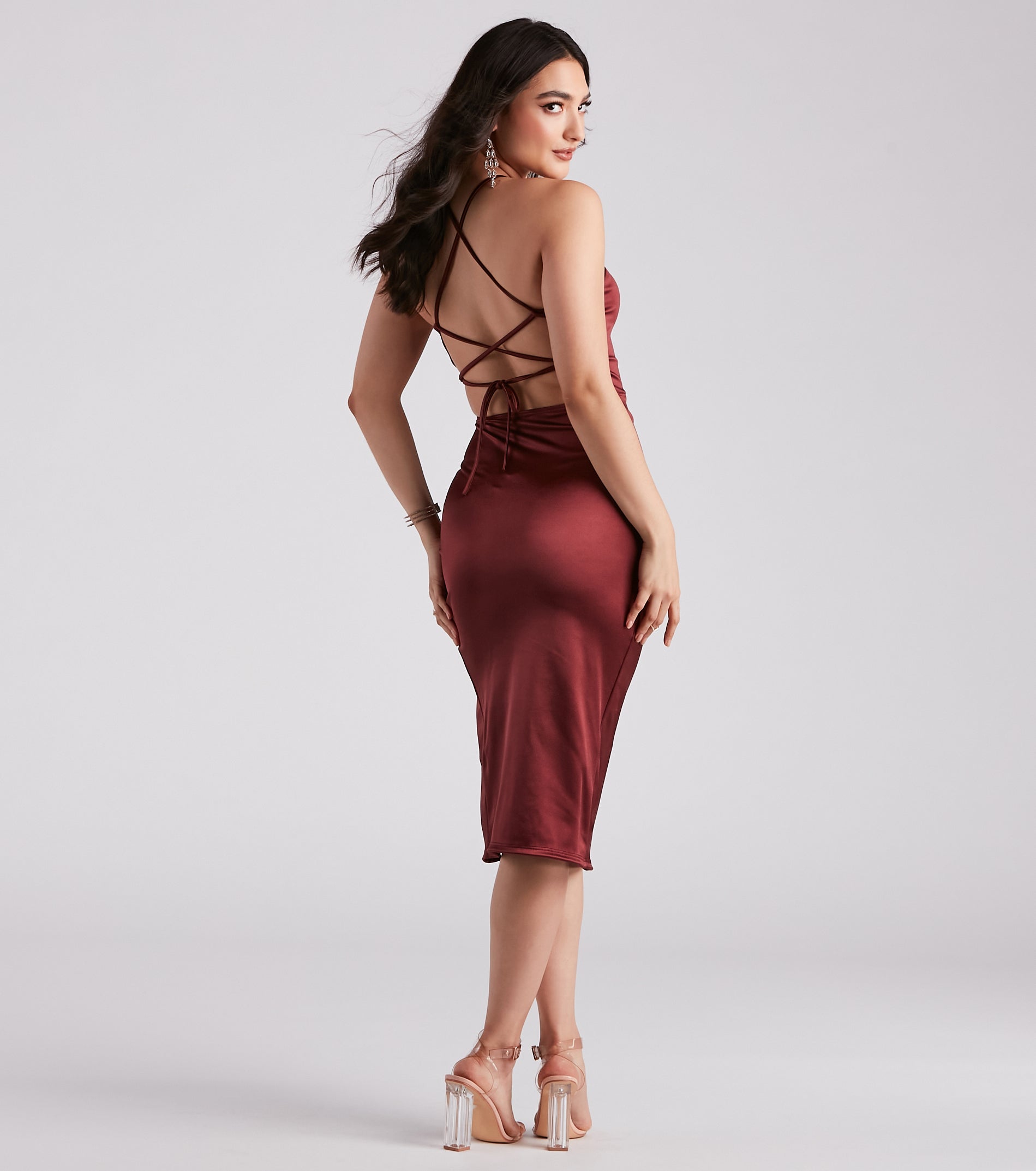 Smooth Like Me Satin Halter Midi Dress