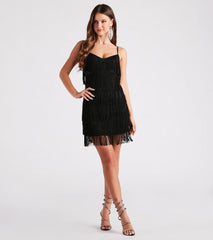 Shake And Shimmy Fringe Mini Dress