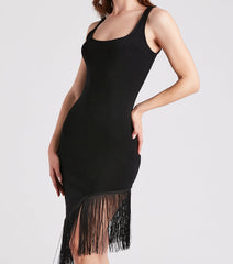 Roaring 20s Sleeveless Fringe Midi Dress