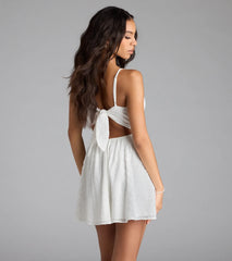 Cute Thing Tie-Back Eyelet Skater Dress