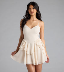 Fairytale Daze Strappy Back Chiffon Skater Dress
