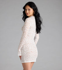 Looking Lovely Lace Bell Sleeve Mini Dress