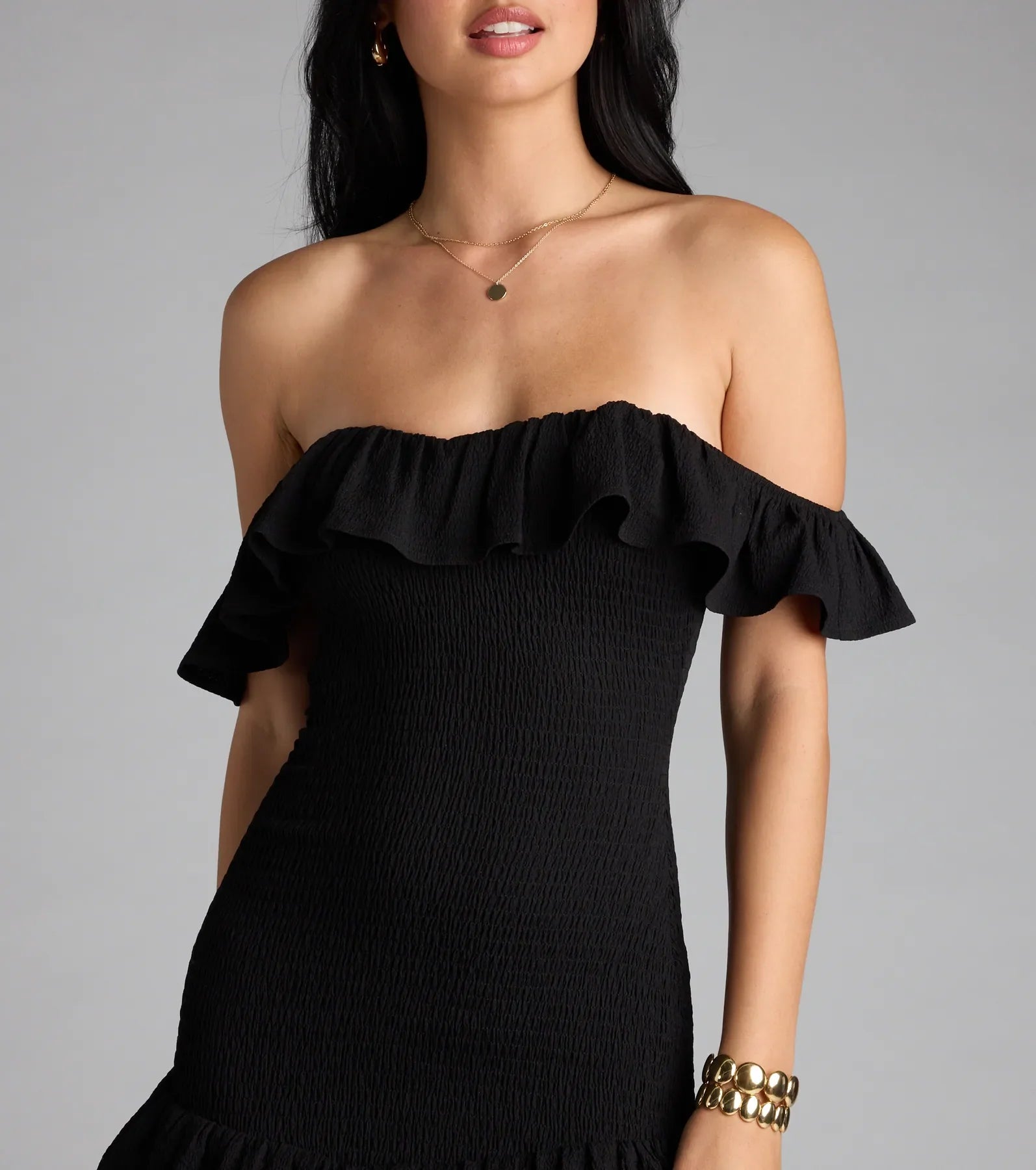 Definition Of Cute Off-The-Shoulder Mini Dress