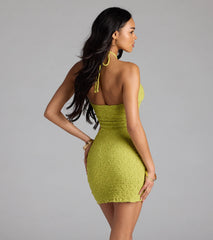 Striking A Pose Halter Cutout Mini Dress
