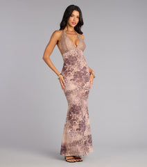 Floral Instinct Tie Back Maxi Dress