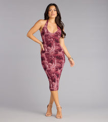 Afterlight Abstract Midi Dress