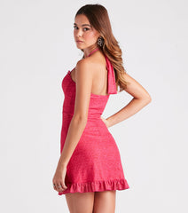 Oh My Darling Floral Halter Mini Dress