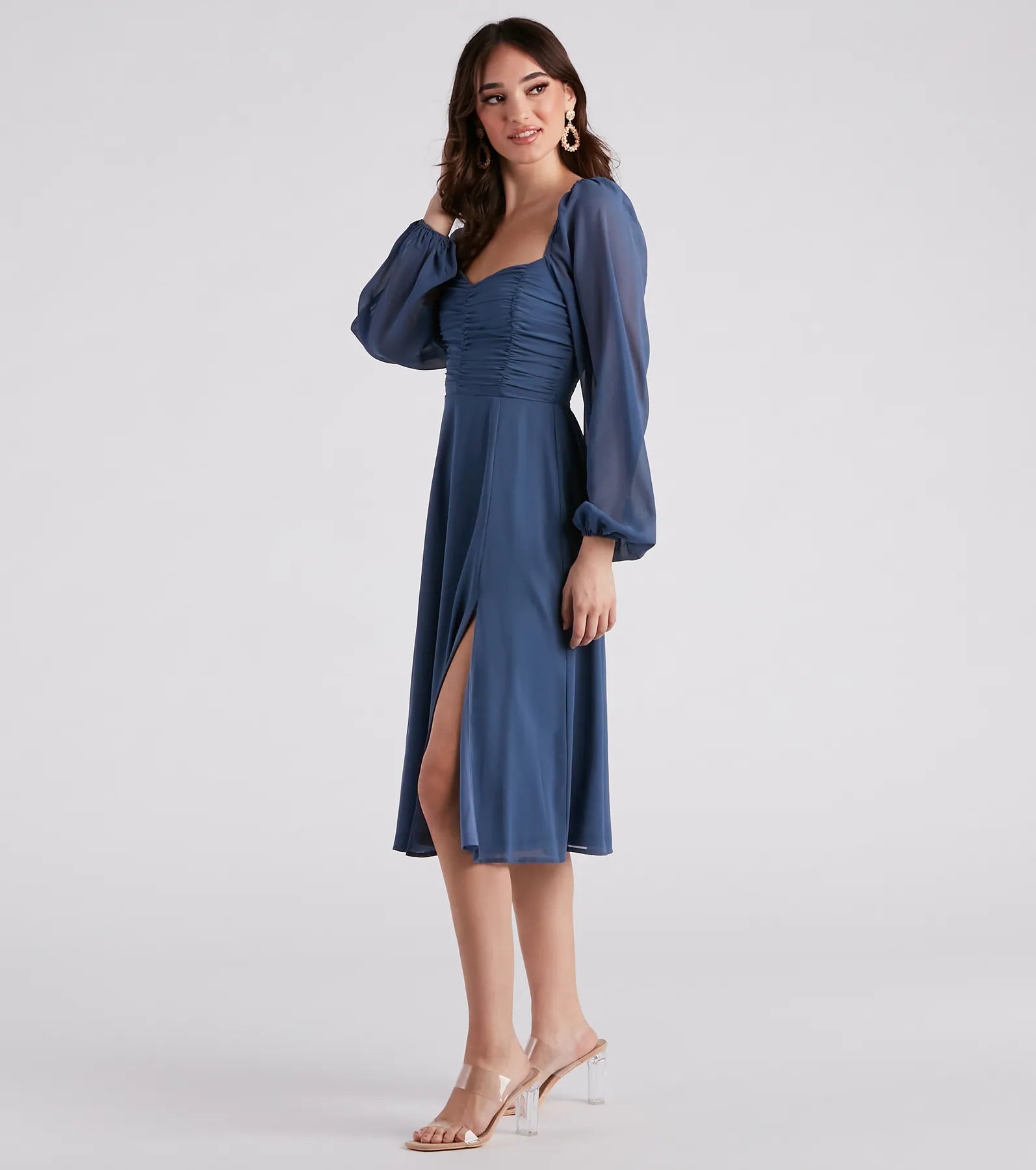 Effortlessly Pretty Chiffon Midi Dress