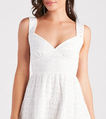 Favorite Darling Eyelet Lace V-Neck Dress