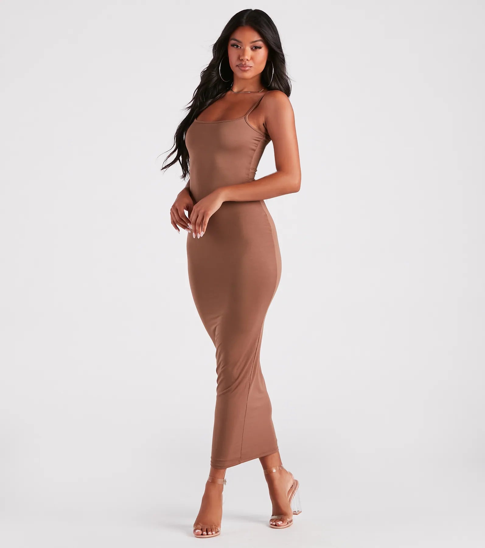 In Plain Sight Smooth Knit Maxi Dress