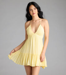 Ace The Test Open Tie Back Skater Dress