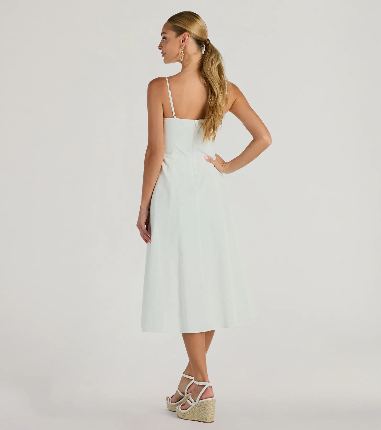 Flawless Beauty Cutout A-Line Midi Dress
