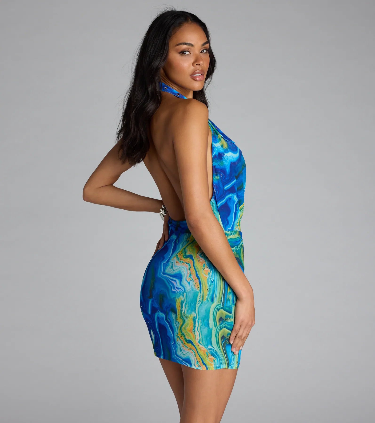 The Marble Moment Bodycon Mini Dress