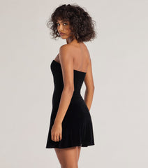 Velvet Affair Strapless Mini Dress