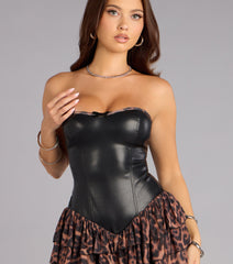 Fierce Edit Leopard Ruffle Mini Dress