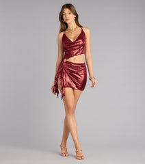 Heat Rush Metallic Cutout Mini Dress