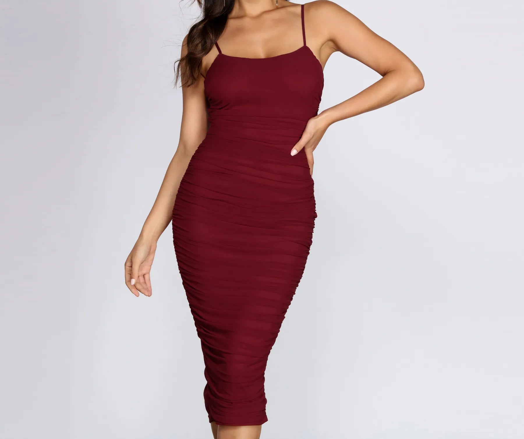 Mesh Muse Midi Dress