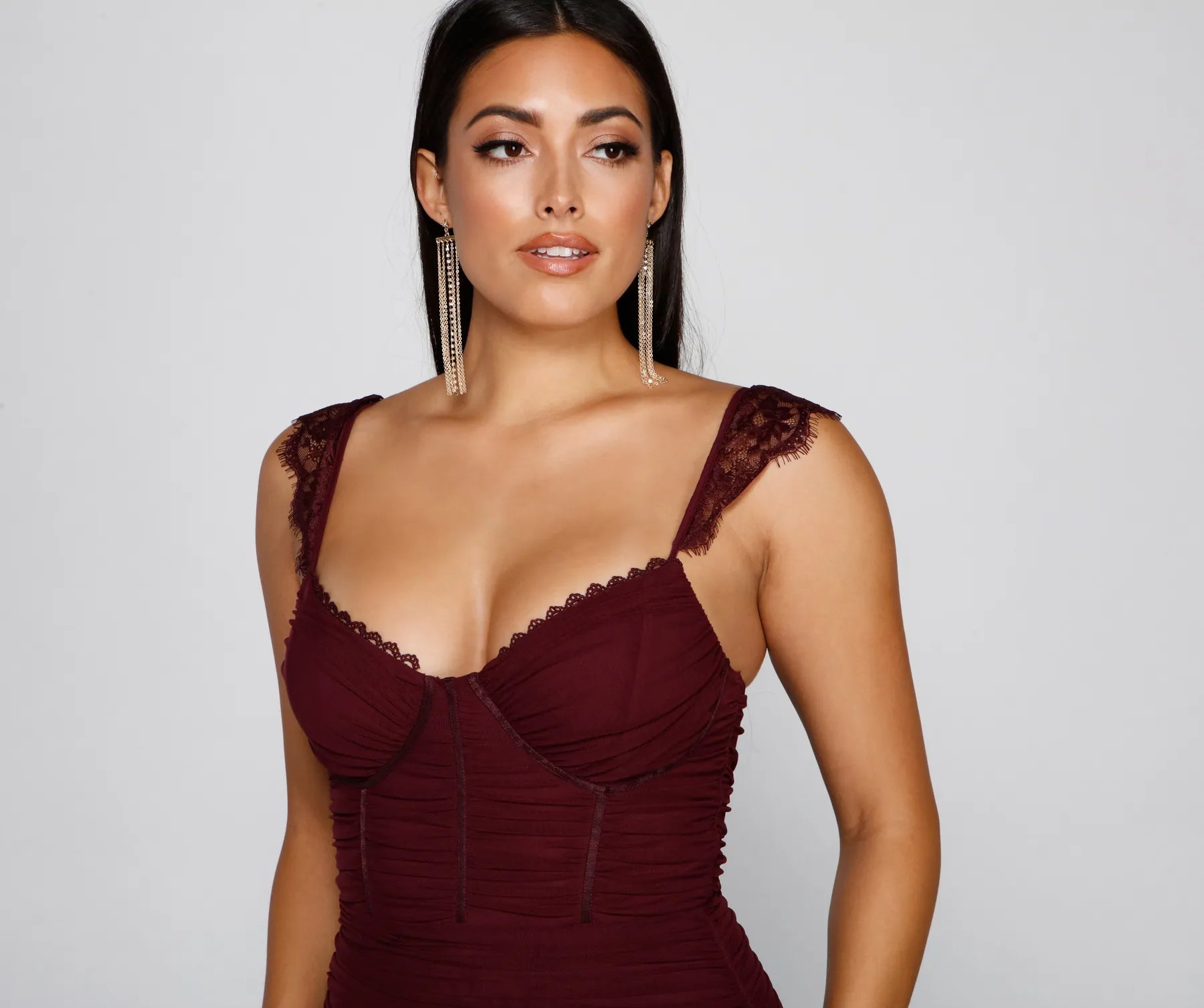 Take It Up A Notch Ruched Mini Dress