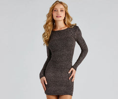 Sparkle Tonight Open Back Mini Dress