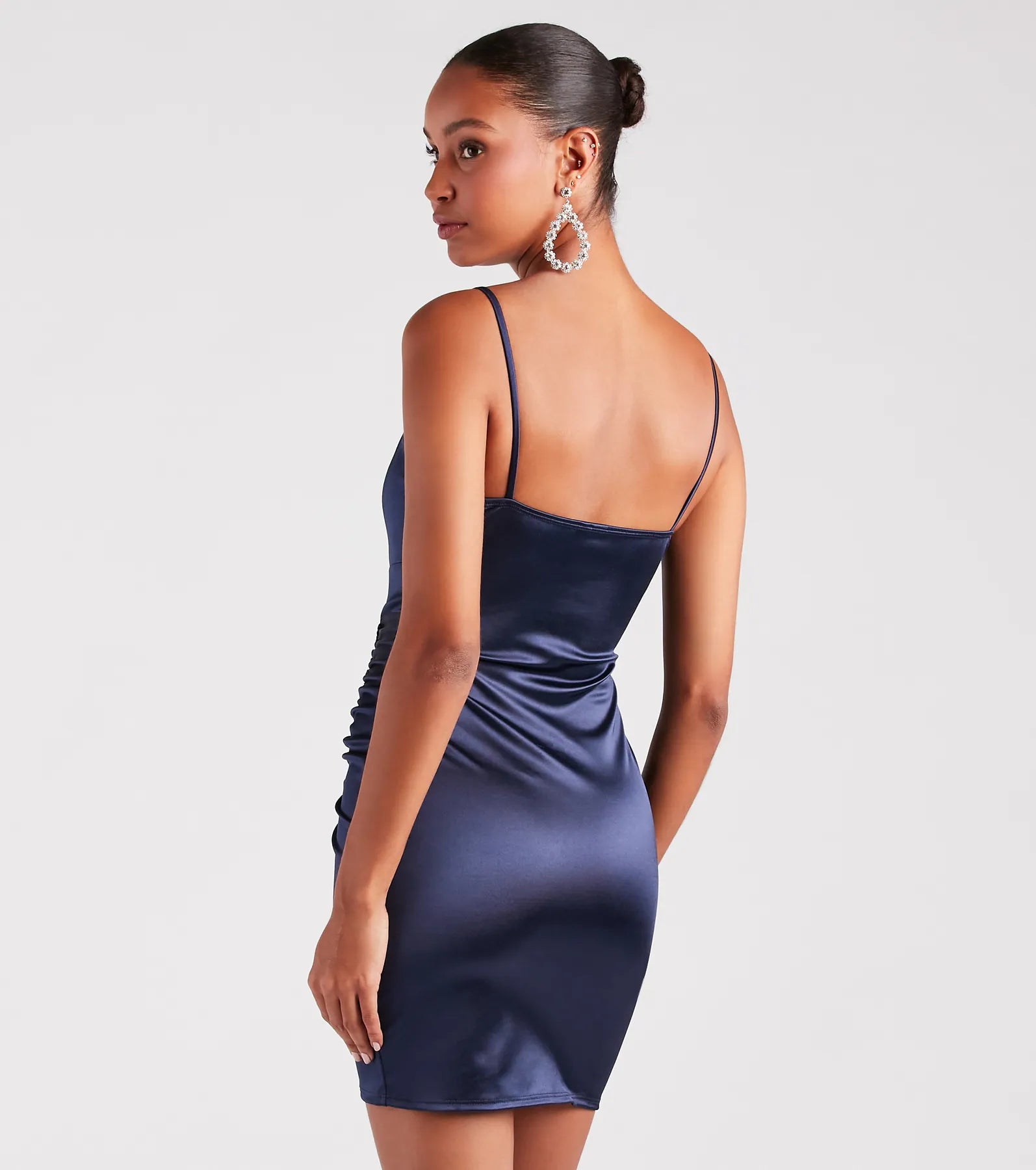Sultry Attitude Satin Bodycon Dress