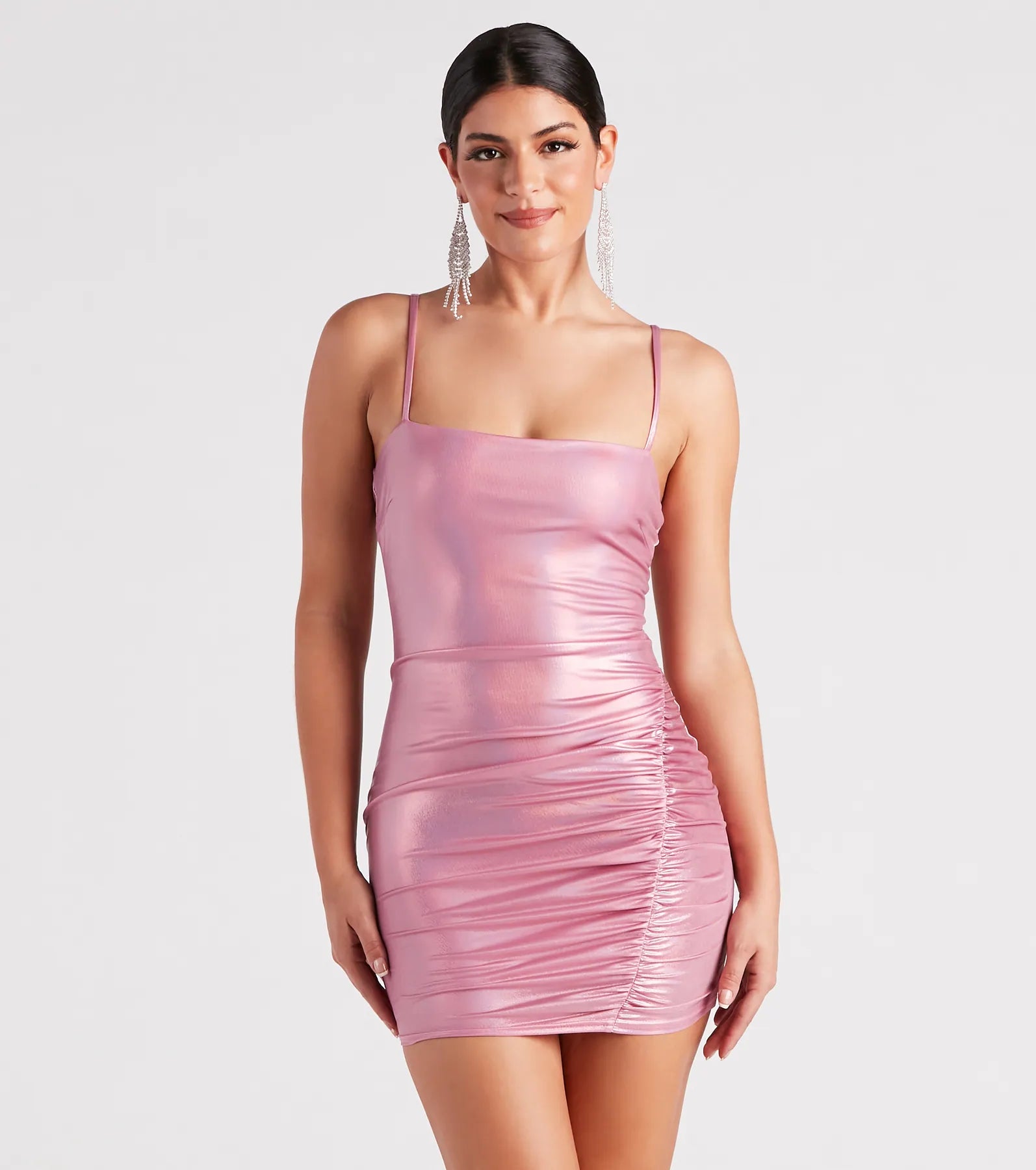 Groovy Gal Metallic Mini Dress