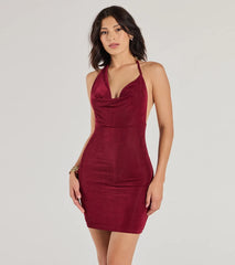 Daring Allure Slinky Knit Backless Bodycon Mini Dress