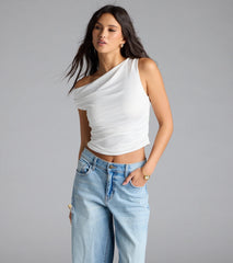 A Bit Of Sweetness Off-Shoulder Crop Top