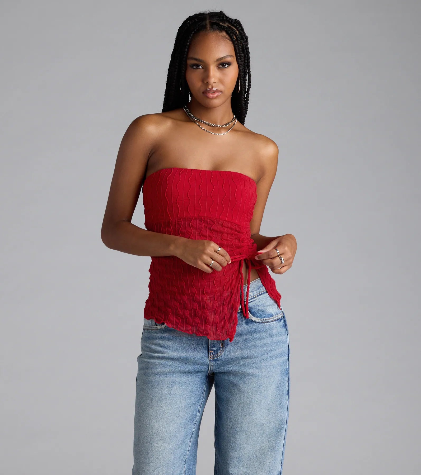 Trendy Era Sheer Mesh Tube Top