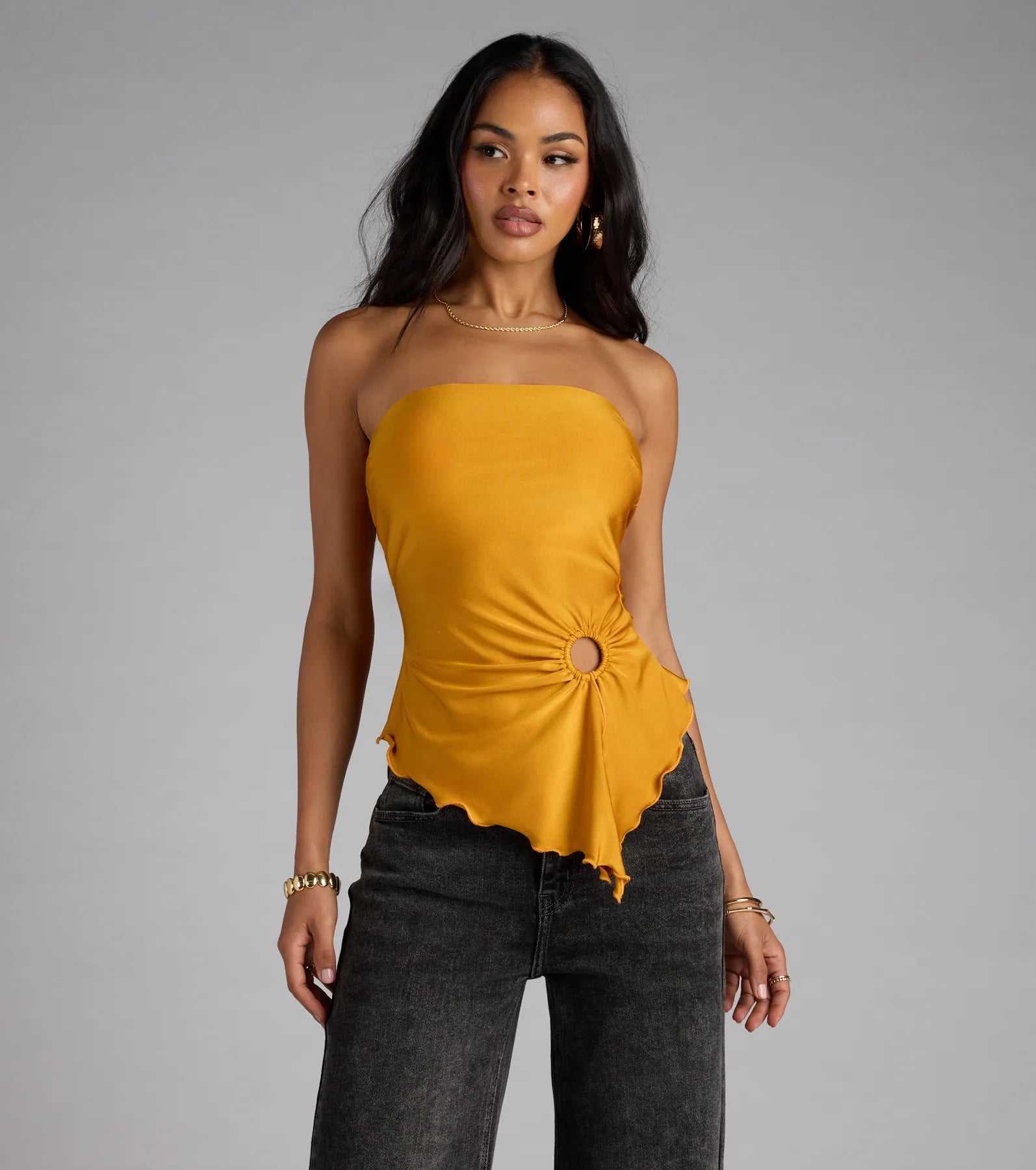 Alluring Muse Cutout Tube Top