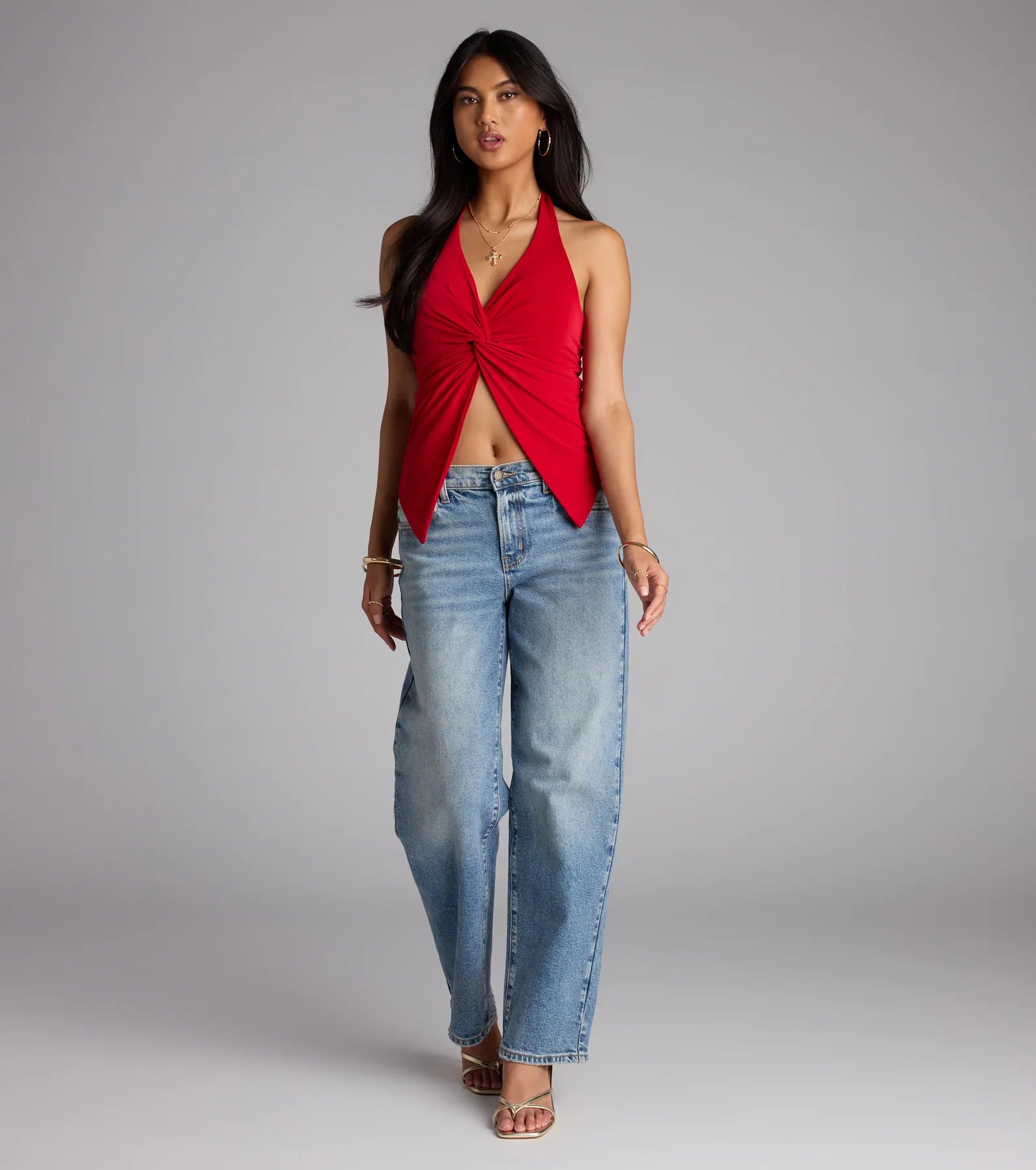 Routinely Cute Halter Knot Crop Top