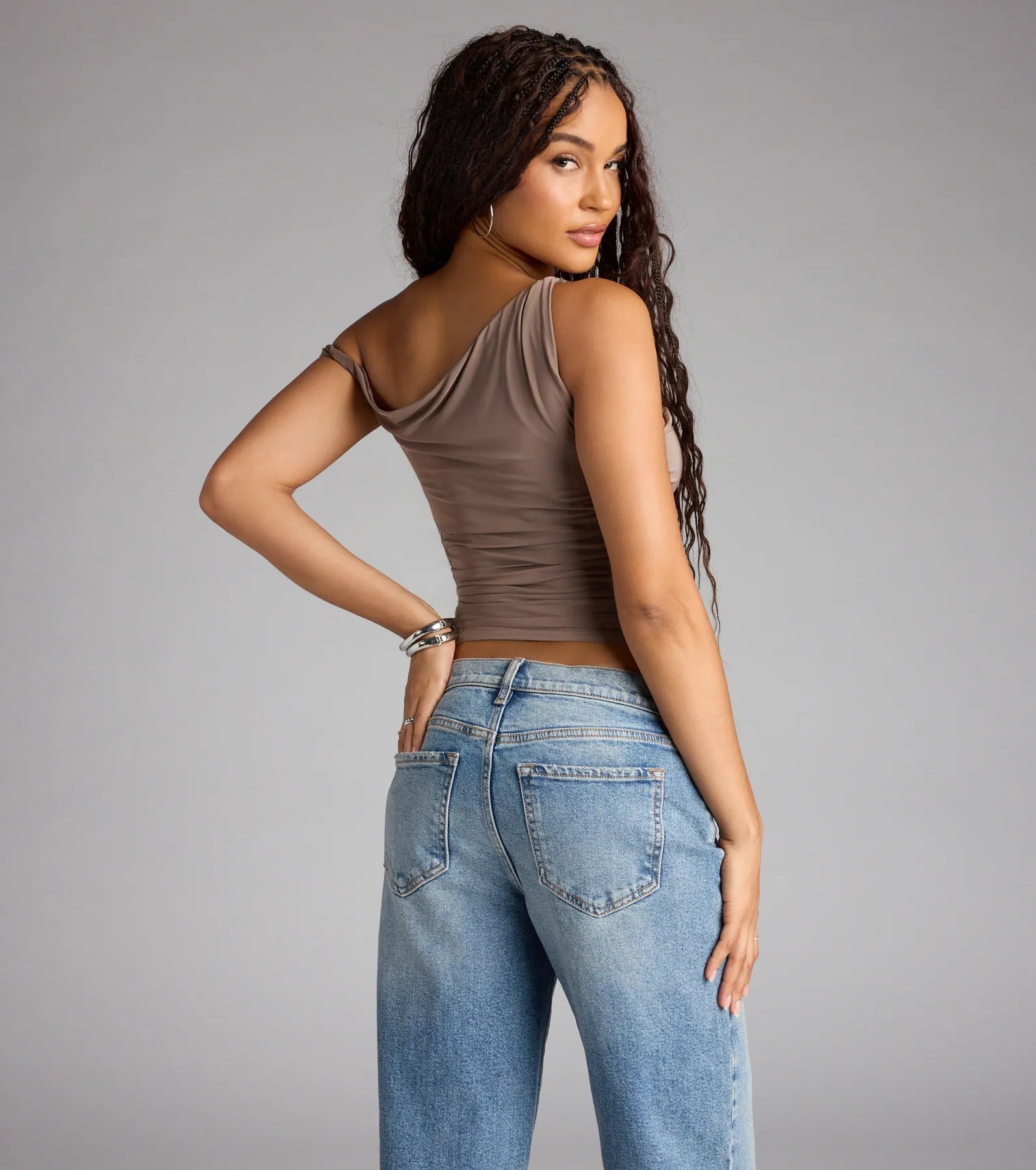 Iconic Chic One-Shoulder Crop Top