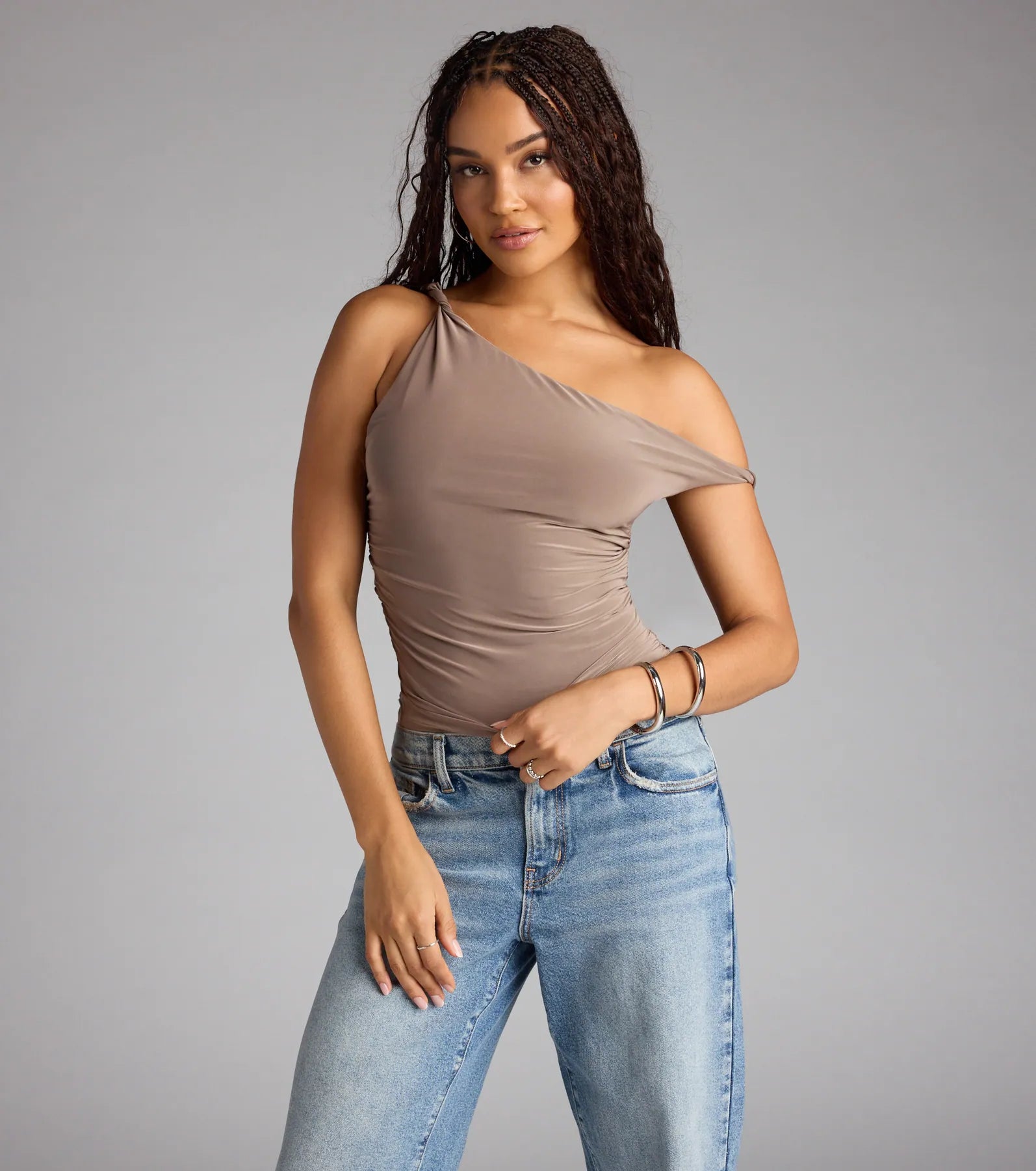 Iconic Chic One-Shoulder Crop Top