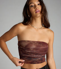 Bare It Boldly Leopard Cropped Tube Top