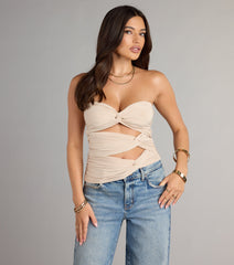 Knot Your Average Tube Cutout Crop Top