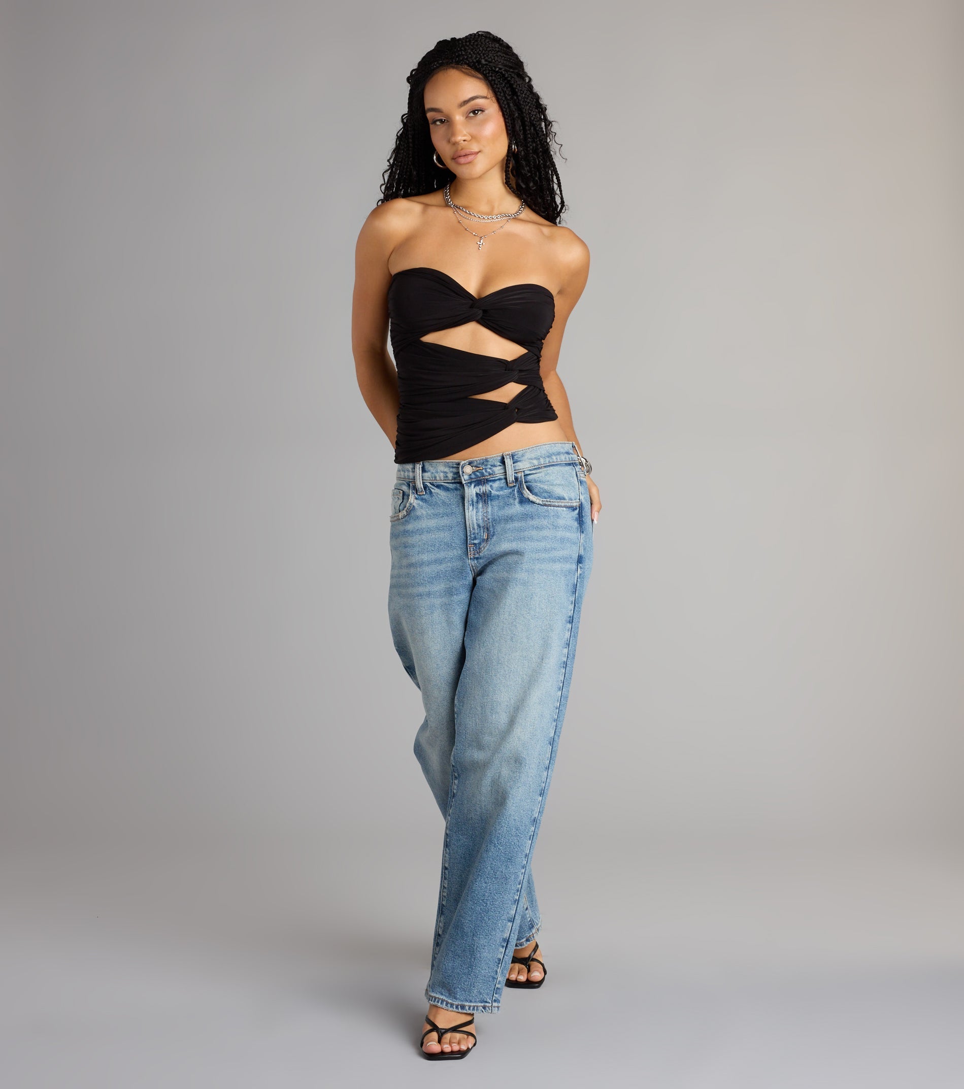 Knot Your Average Tube Cutout Crop Top