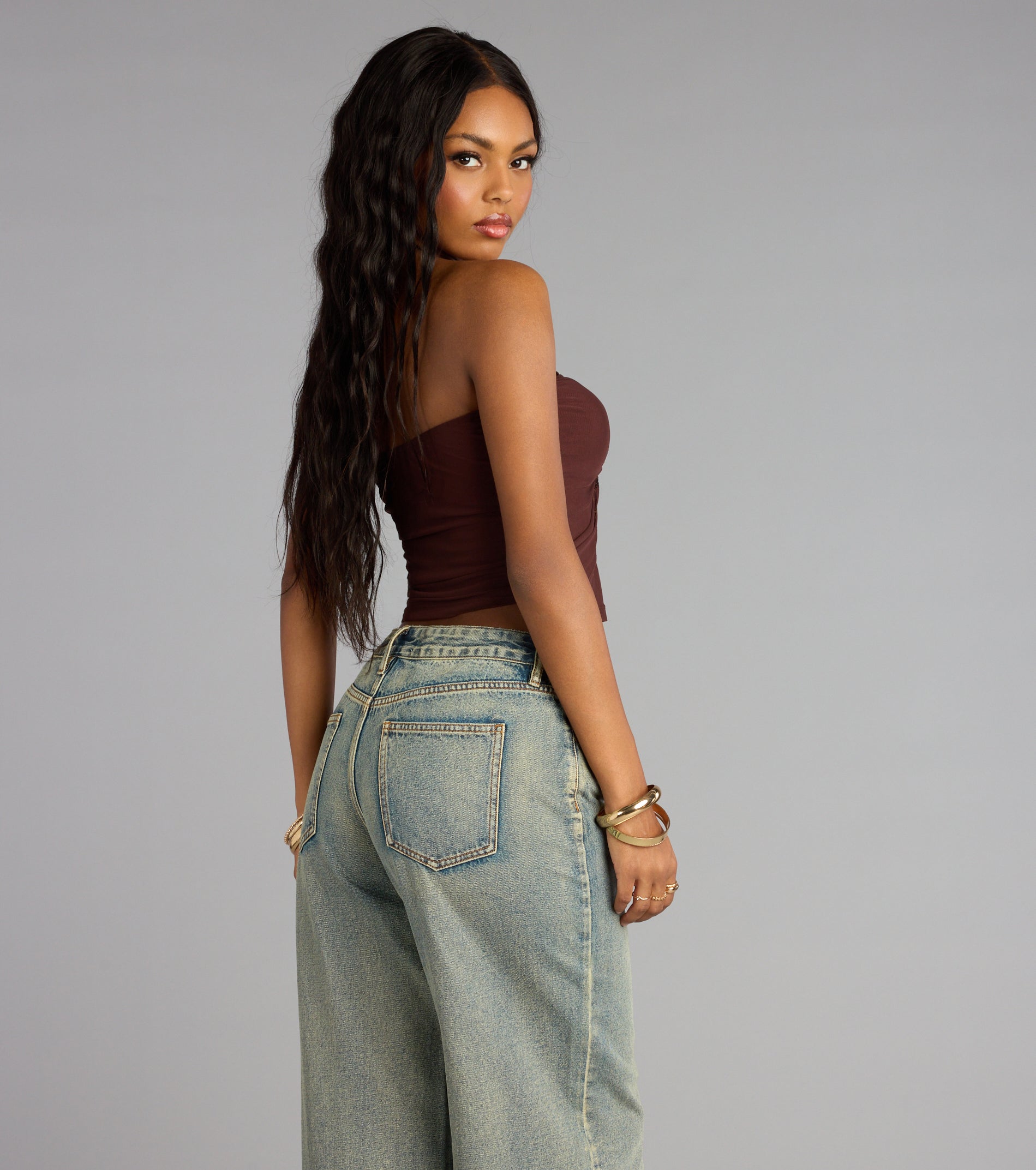 Afterglow Sequin Halter Crop Top