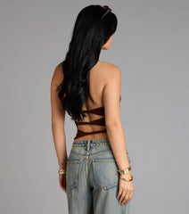 Twist The Night Halter Crop Top