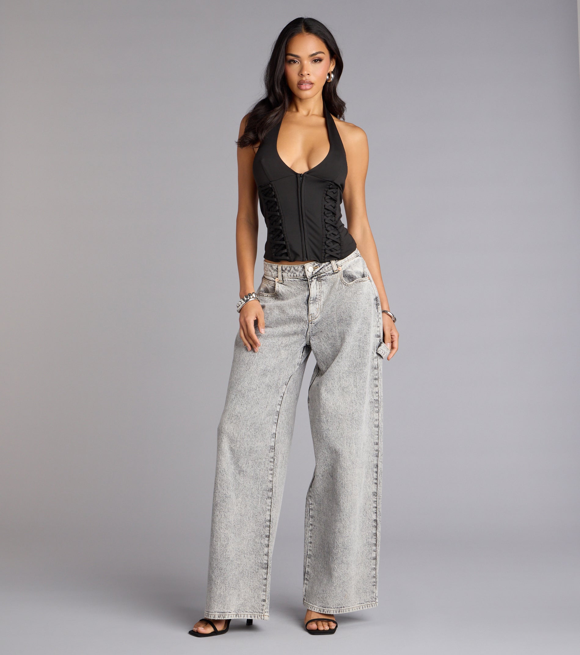 Hot Streak Lace Up Corset Top