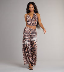 Wild Side Leopard Halter Crop Top