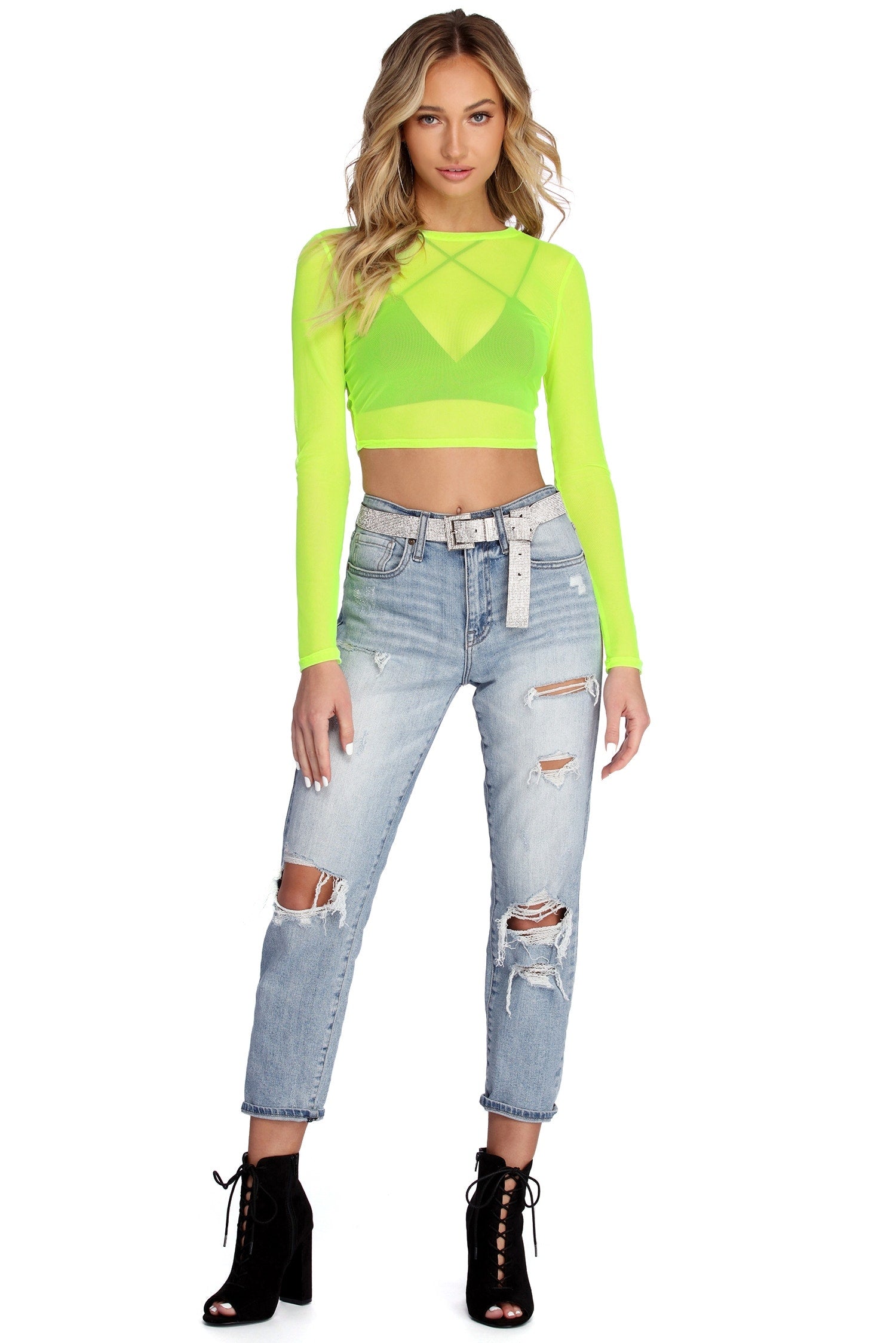 Mesh With The Best Crop Top