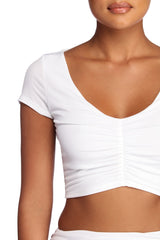 Pretty And Ruched Crop Top