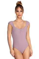 Ruched Cutie Knit Bodysuit