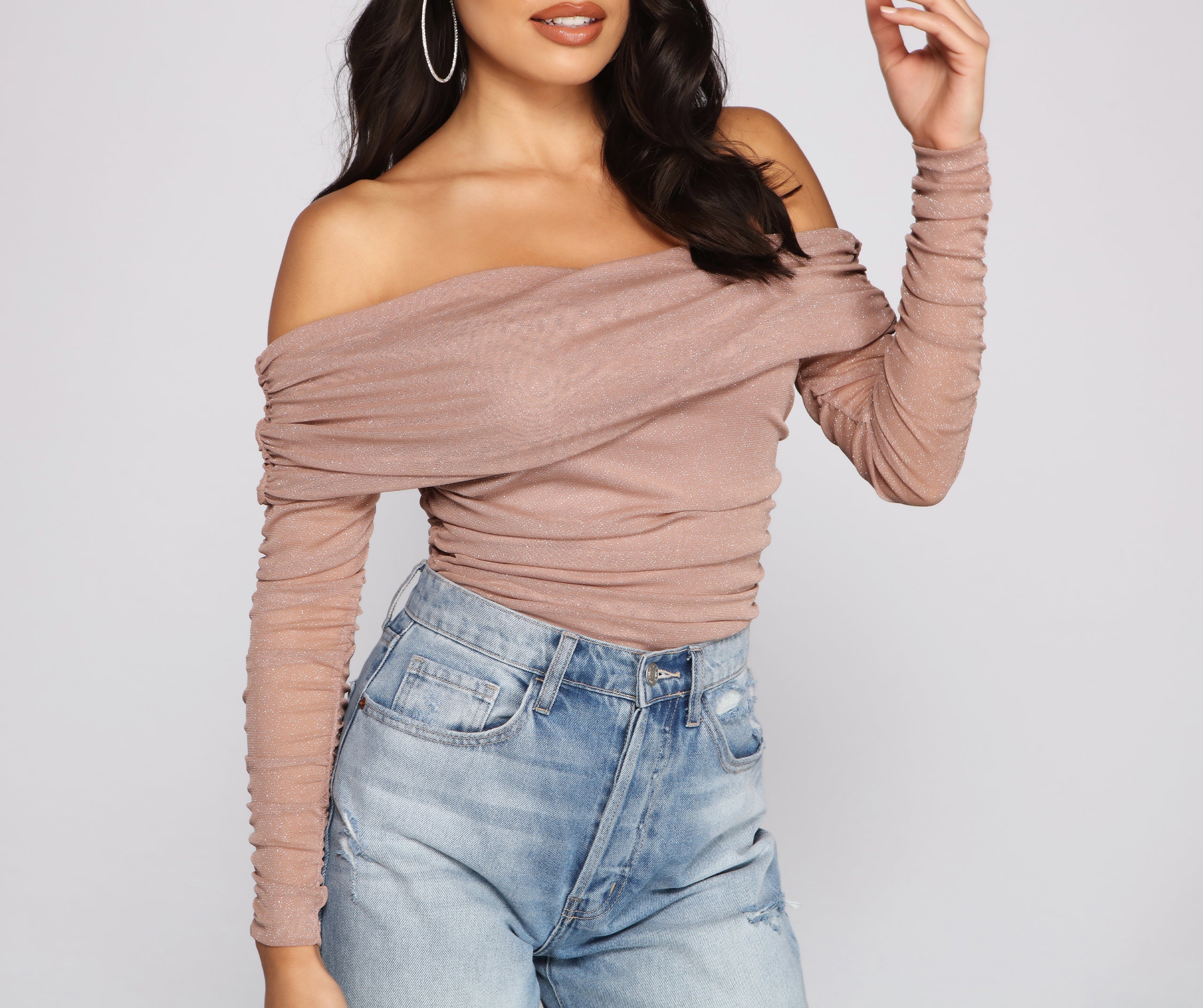 Shimmer Goals Shirred Bodysuit