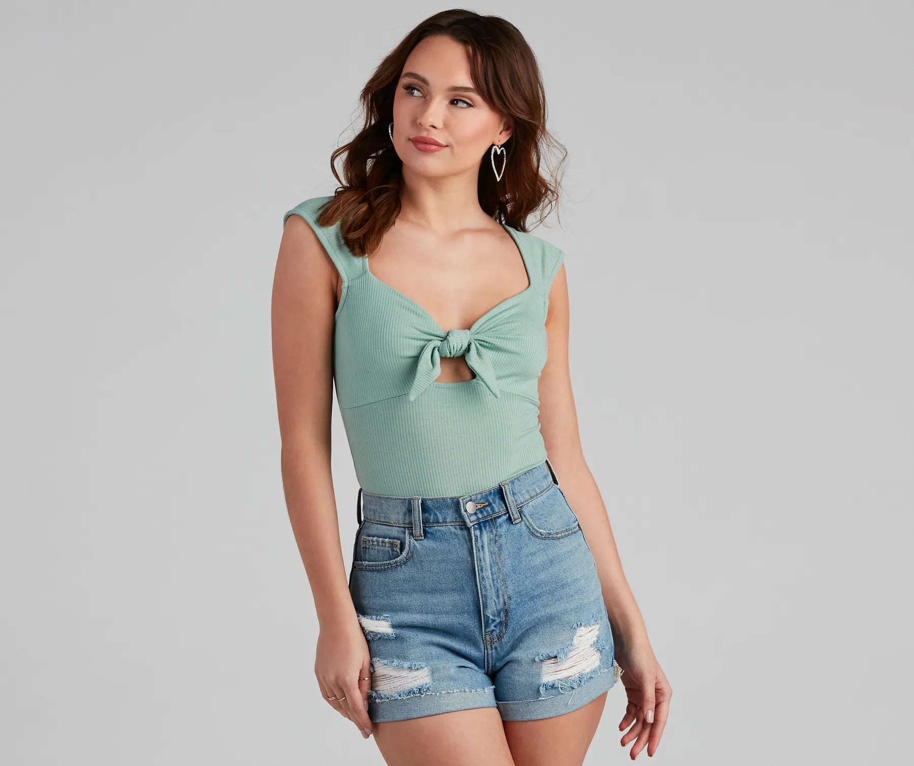 Sweet Vibes Tie-Front Bodysuit