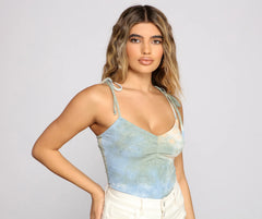 Summer Vibes Tie-Dye Bodysuit