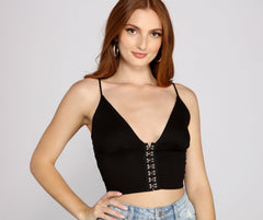 Hooked On Style Ribbed Knit Crop Top