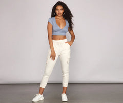 Keeping Knit Chic Ribbed Knit Crop Top